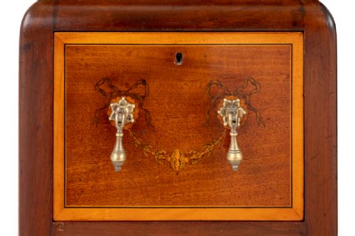 PRETTY MAHOGANY SHERATON REVIVAL PEDESTAL DESK - ADDITIONAL PHOTO 2