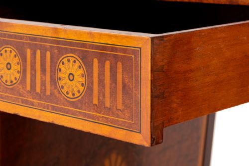PRETTY MAHOGANY SHERATON REVIVAL PEDESTAL DESK - ADDITIONAL PHOTO 5