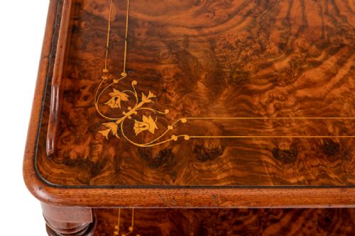 VICTORIAN BURR WALNUT WHATNOT - ADDITIONAL PHOTO 5