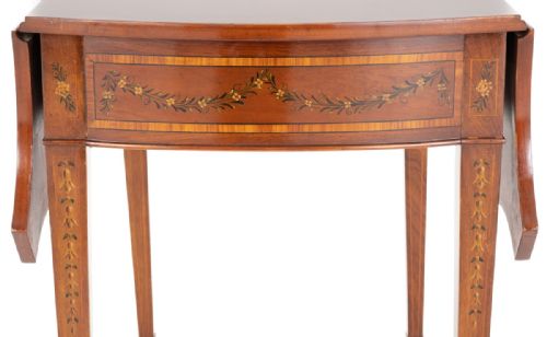 PAIR OF SHERATON REVIVAL MAHOGANY PEMBROKE TABLES - ADDITIONAL PHOTO 7