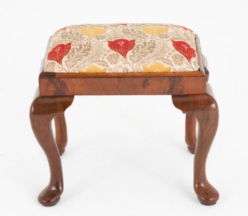 QUEEN ANNE STYLE WALNUT STOOL - ADDITIONAL PHOTO 1