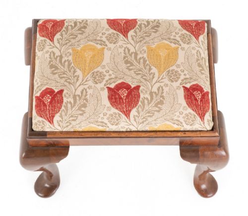 QUEEN ANNE STYLE WALNUT STOOL - ADDITIONAL PHOTO 3