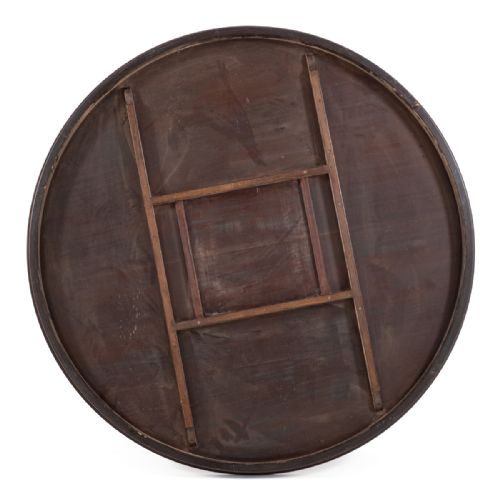 IMPRESSIVE PAIR OF MAHOGANY CIRCULAR DINING TABLES - ADDITIONAL PHOTO 3