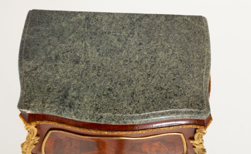 PRETTY FRENCH WALNUT CABINET ON STAND - ADDITIONAL PHOTO 5