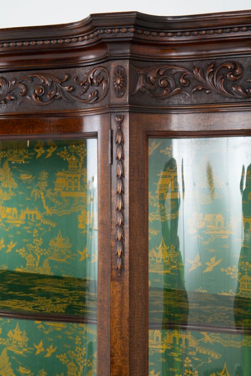 fig 1. Amazing Mahogany Adams Style Display Cabinet