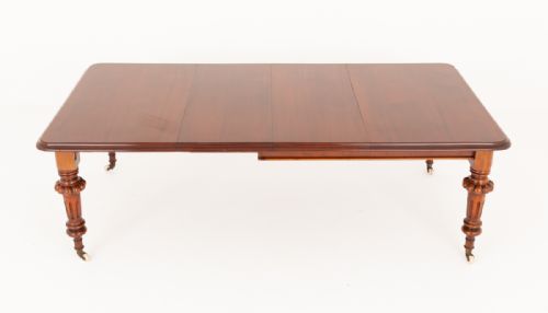 VICTORIAN MAHOGANY 2 LEAF EXTENDING DINING TABLE - ADDITIONAL PHOTO 6