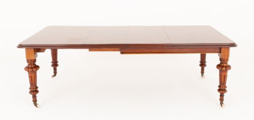 VICTORIAN MAHOGANY 2 LEAF EXTENDING DINING TABLE - ADDITIONAL PHOTO 7