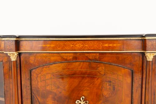 VICTORIAN BURR WALNUT CREDENZA - ADDITIONAL PHOTO 1