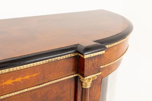 VICTORIAN BURR WALNUT CREDENZA - ADDITIONAL PHOTO 3