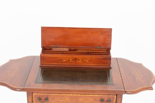 PRETTY SHERATON REVIVAL LADIES WRITING TABLE - ADDITIONAL PHOTO 3