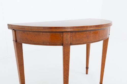 HEPPLEWHITE STYLE SATINWOOD CARD TABLE - ADDITIONAL PHOTO 2