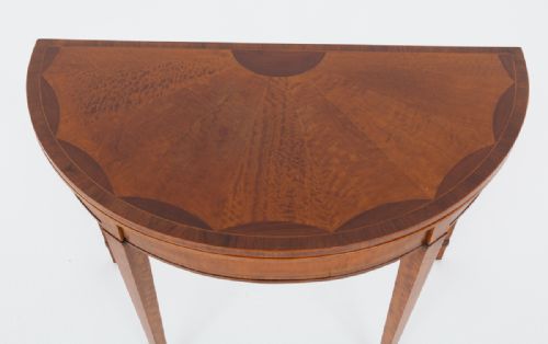 HEPPLEWHITE STYLE SATINWOOD CARD TABLE - ADDITIONAL PHOTO 3