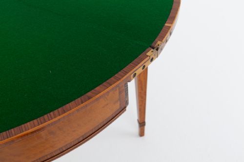 HEPPLEWHITE STYLE SATINWOOD CARD TABLE - ADDITIONAL PHOTO 7
