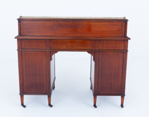 SHERATON REVIVAL MAHOGANY WRITING DESK - ADDITIONAL PHOTO 9