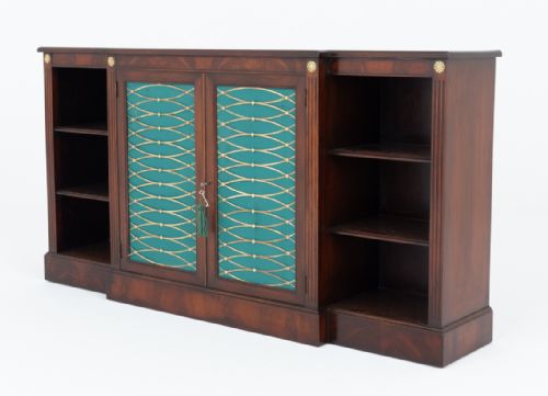REGENCY STYLE MAHOGANY BREAKFRONT SIDE CABINET - ADDITIONAL PHOTO 4