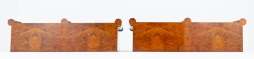 PAIR OF REGENCY STYLE BURR WALNUT OPEN BOOKCASES - ADDITIONAL PHOTO 6