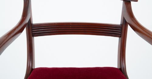 LATE REGENCY MAHOGANY DESK CHAIR - ADDITIONAL PHOTO 3