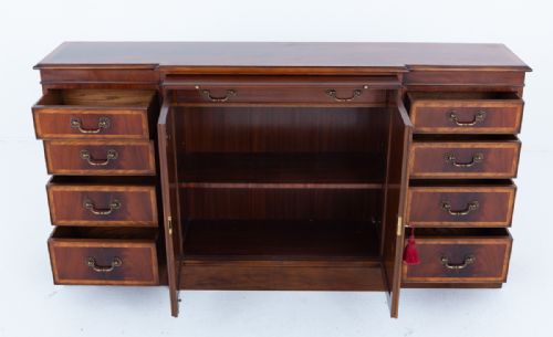 fig 1. Georgian Revival Mahogany Breakfront Sideboard