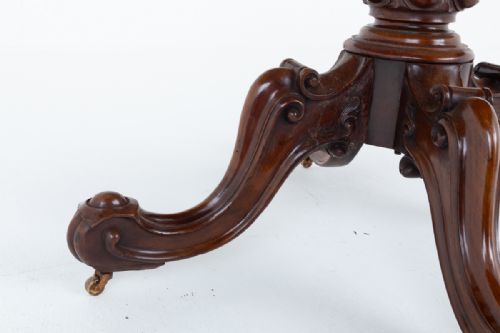 VICTORIAN BURR WALNUT LOO TABLE - ADDITIONAL PHOTO 1