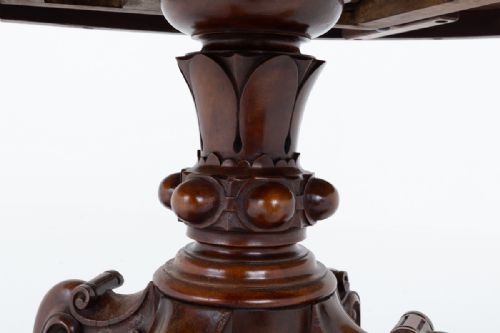 VICTORIAN BURR WALNUT LOO TABLE - ADDITIONAL PHOTO 3