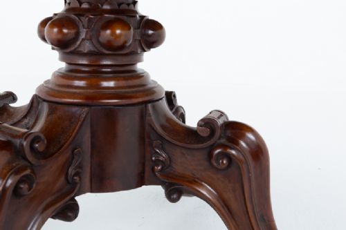 VICTORIAN BURR WALNUT LOO TABLE - ADDITIONAL PHOTO 4