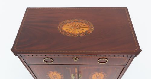 GEORGIAN MAHOGANY INLAID SIDE CABINET - ADDITIONAL PHOTO 1