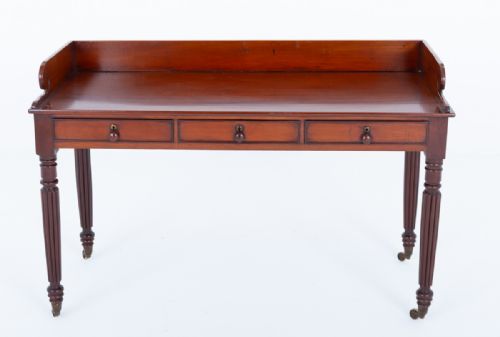 REGENCY MAHOGANY TRAY TOP SIDE TABLE - ADDITIONAL PHOTO 2