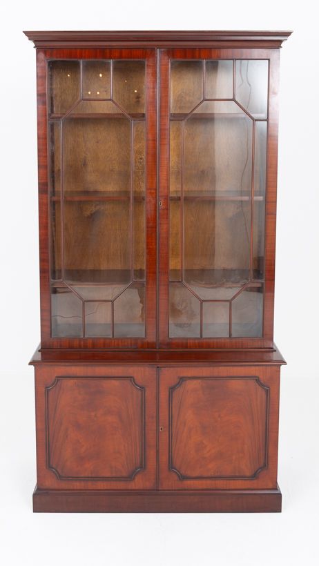 fig 1. Georgian Revival Mahogany Bookcase
