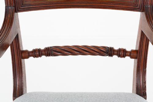 PAIR OF REGENCY MAHOGANY ELBOW CHAIRS - ADDITIONAL PHOTO 3