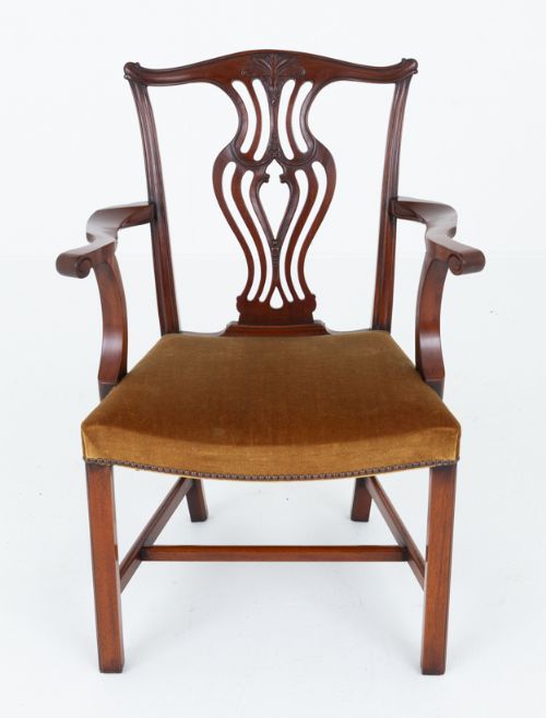 fig 1. Set of 8 Mahogany Hepplewhite Style Dining Chairs
