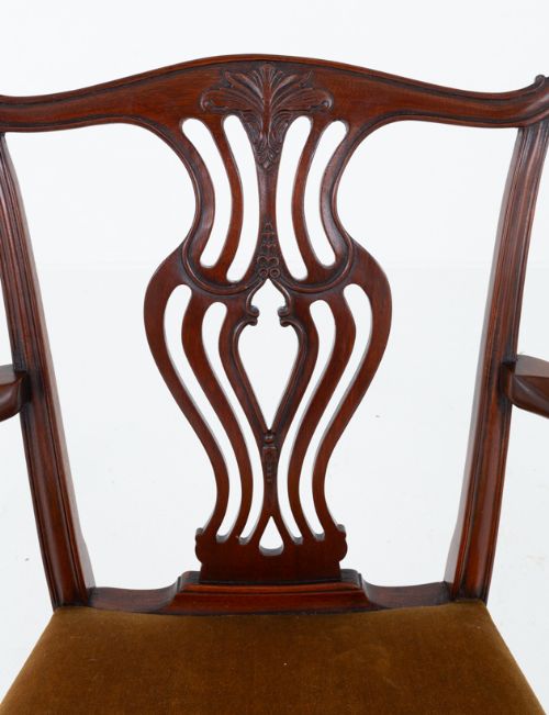 fig 2. Set of 8 Mahogany Hepplewhite Style Dining Chairs