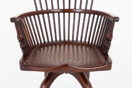 VICTORIAN MAHOGANY DESK CHAIR - ADDITIONAL PHOTO 2