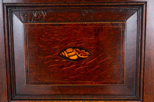GEORGIAN OAK PANELLED CORNET CABINET - ADDITIONAL PHOTO 2