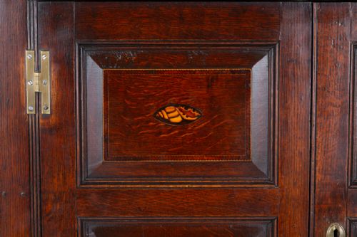GEORGIAN OAK PANELLED CORNET CABINET - ADDITIONAL PHOTO 3