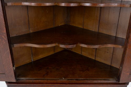 GEORGIAN OAK PANELLED CORNET CABINET - ADDITIONAL PHOTO 5