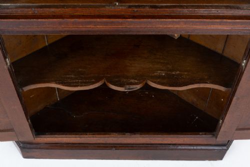 GEORGIAN OAK PANELLED CORNET CABINET - ADDITIONAL PHOTO 7