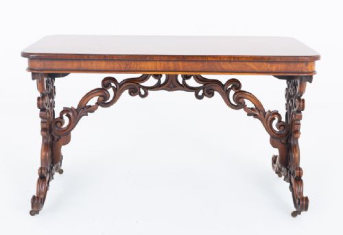 UNUSUAL BURR OAK STRETCHER TABLE - ADDITIONAL PHOTO 1
