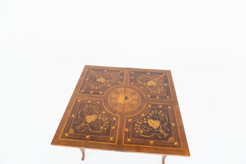 AMAZING FRENCH WALNUT INLAID GAMES TABLE - ADDITIONAL PHOTO 1