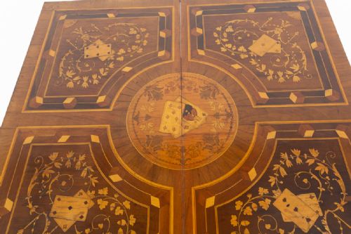 AMAZING FRENCH WALNUT INLAID GAMES TABLE - ADDITIONAL PHOTO 10