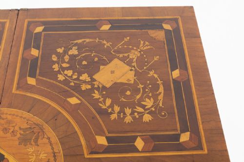AMAZING FRENCH WALNUT INLAID GAMES TABLE - ADDITIONAL PHOTO 12