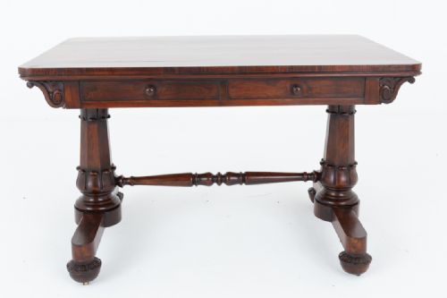 WILLIAM IV ROSEWOOD LIBRARY TABLE - ADDITIONAL PHOTO 7