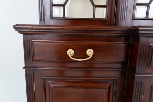IMPOSING VICTORIAN MAHOGANY BREAKFRONT BOOKCASE - ADDITIONAL PHOTO 3