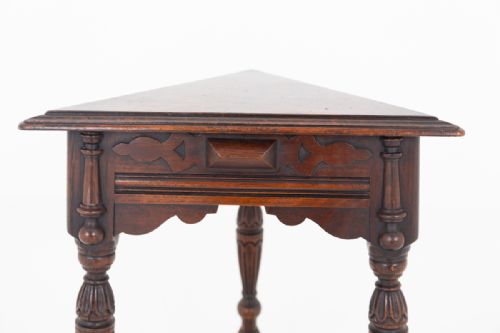 JACOBEAN STYLE OAK STOOL - ADDITIONAL PHOTO 1