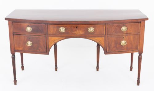fig 1. Regency Mahogany Bow Front Sideboard