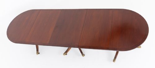 REGENCY REVIVAL 3 PEDESTAL DINING TABLE - ADDITIONAL PHOTO 7