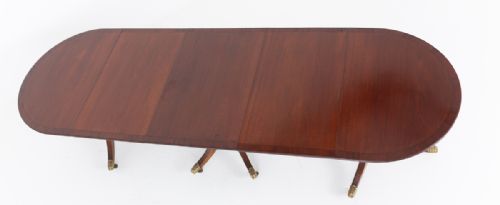 REGENCY REVIVAL 3 PEDESTAL DINING TABLE - ADDITIONAL PHOTO 8