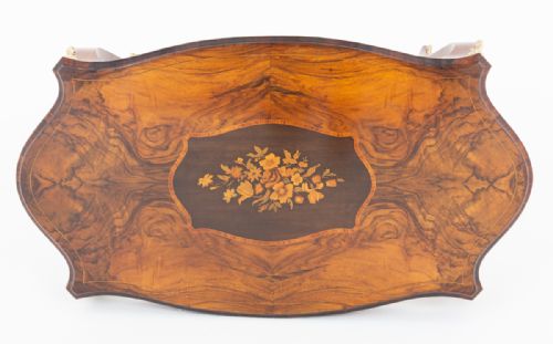 PRETTY FRENCH WALNUT CENTRE TABLE - ADDITIONAL PHOTO 8