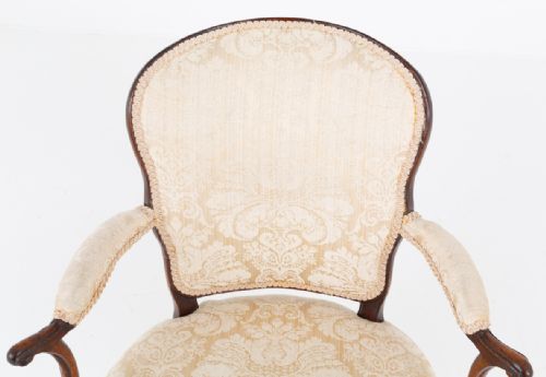 fig 2. Pair of Mahogany Hepplewhite Style Open Arm Chairs