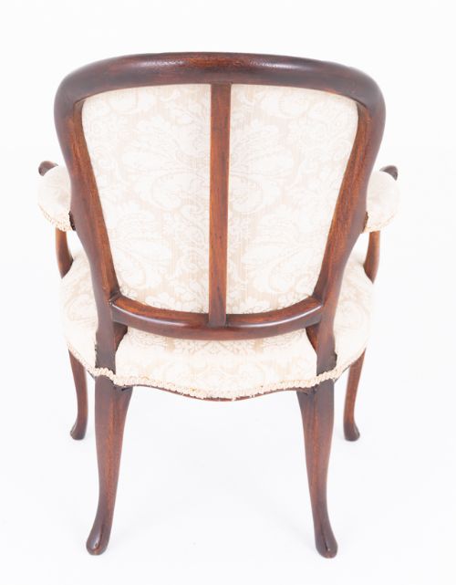fig 1. Pair of Mahogany Hepplewhite Style Open Arm Chairs