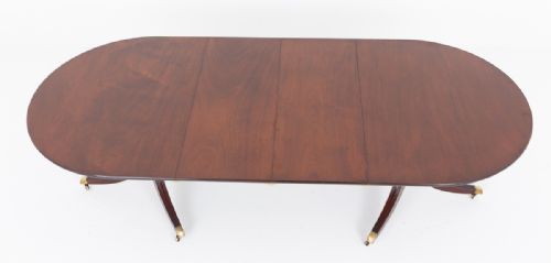 REGENCY STYLE MAHOGANY 2 PEDESTAL DINING TABLE - ADDITIONAL PHOTO 3